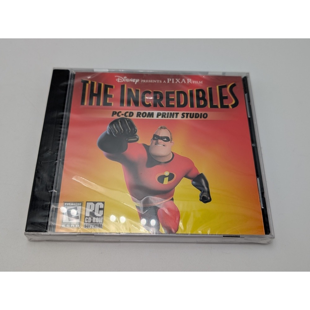 The Incredibles PC CD-ROM Print Studio Disney Pixar Windows‎ 98/Me/XP New Sealed
